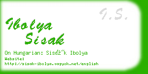 ibolya sisak business card